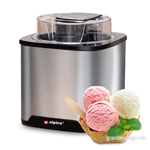 alpina Glassmaskin Glass, Frozen Yoghurt, Sorbet, etc 2L Självavstängning Rostfritt stål Silver 8711292030904