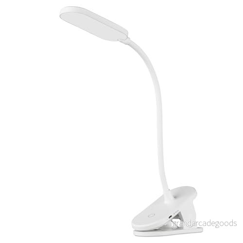 Eglo LED klämlampa, raizal, sladdlös klämlampa för säng, sänglampa fastspänning, touch dimbar i steg, klämbar lä av plast vitt, kallt vitt 9002759755959