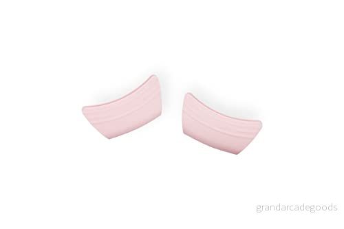 Le Creuset Sidohandtagsgrepp, set med 2, silikon, anpassningsbar, värmebeständig till 250C, pulverrosa 630870261906