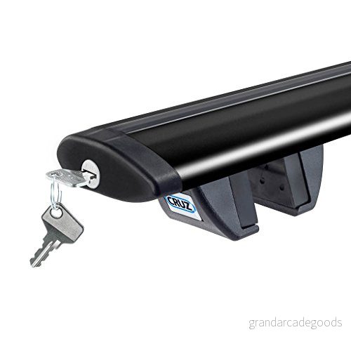 Cruz Par Aerodynamiska AIRO Dark R, Aluminium, Svart (för fordon med öppna skenor) 118cm Silver 8423443257930