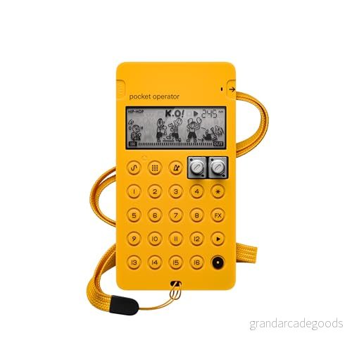 Teenage Engineering CA X, universellt fodral för fickoperatörer (silikonskydd, professionell tangentkänsla, halkfria fötter, batteriskydd), gul 7350073033287