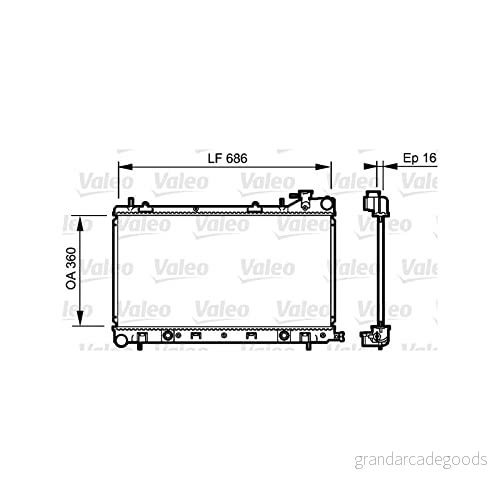 VALEO 735209 radiateur du moteur Aluminium 360 688 16 sans thermostat de liquide refroidissement Grille soudée SUBARU: Forester II 3276427352092
