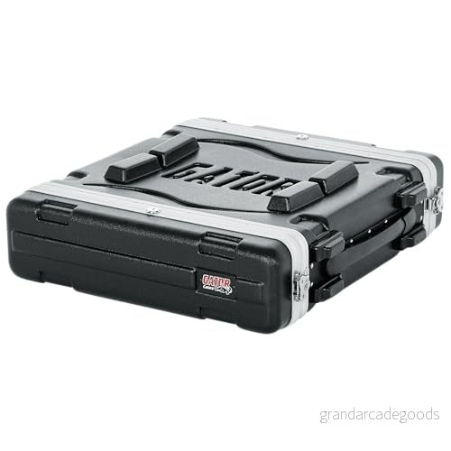 Gator GR 2L gjuten PE 2U 49 cm djup rackfodral med fram/bakre skenor och låsning, svart 716408500409