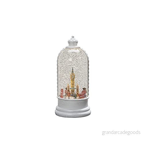 Konstsmide juldekorationer LED snöglob London scen och roterande funktion/inomhus, 5 timmars timer/batteridrift: 3 x C 1,5 V (exkl.)/Jullykta 1 varmvita dioder 7318304262202