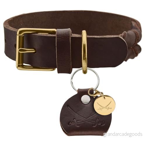 HUNTER SANSIBAR SOLID hundhalsband, läder, slitstark, halkfri, flätad, 40 (S), mörkbrun 4016739668578