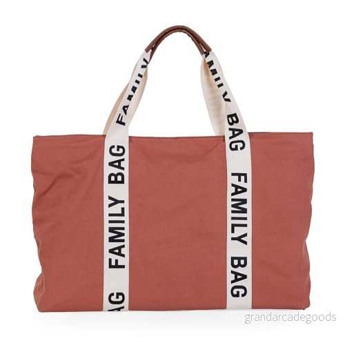 Childhome, Familjeväska, förvaringsväska, resväska/helg, stor kapacitet, avtagbar påse ingår, Terracotta Signature Collection 5420007164898