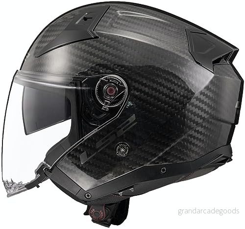LS2, Motorcycle jet helmet INFINITY II gloss carbon, XL 6923221130728