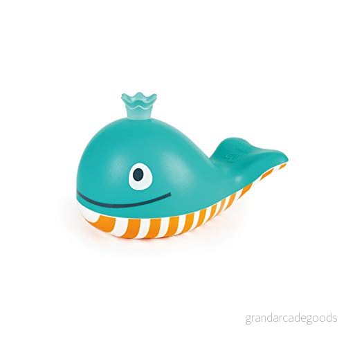 Hape Bubble Blowing Whale, Baby Squirt Toy for Bath Time Play, Blue 6943478025110