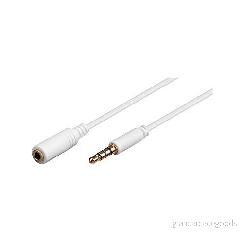Goobay 62362 AUX förlängningskabel ljudkabel anslutningskabel telekabel uttag 3,5 mm kontakt (4 stifts, stereo) > 4040849623622
