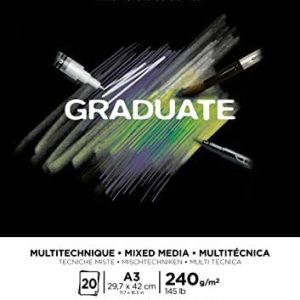 Canson Graduate Mix Media Limmade Block A3 20 ark Fin Svart 240g, C31250P018 3148950060808 Canson Graduate Mix Media Limmade Block A3 20 ark Fin Svart 240g, C31250P018 3148950060808