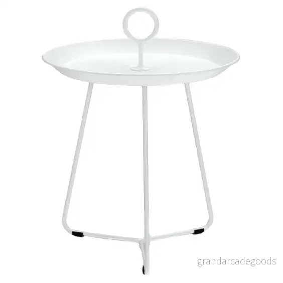 HOUE EYELET Tray Table Bricka bord White Ø45 H47 x Ø43,4 W43,4 cm 5714098023968 HOUE EYELET Tray Table Bricka bord White Ø45 H47 x Ø43,4 W43,4 cm 5714098023968