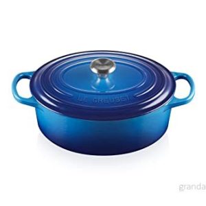 Le Creuset Casserole Oval Signature Azure ø 27 cm / 4.1 Liter 24147328162 Le Creuset Casserole Oval Signature Azure ø 27 cm / 4.1 Liter 24147328162
