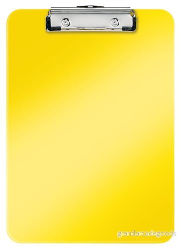 Leitz WOW Skrivplatta, A4, tålig plast, gul, 39710016 4002432120611