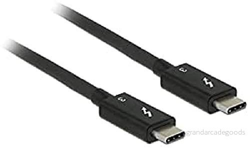 DeLock 84844 Thunderbolt 3 Kabel, 40 Gbps, USB C till C, 4K UHD Video, 100W Power Delivery, 0.5 m, Svart 4043619848447