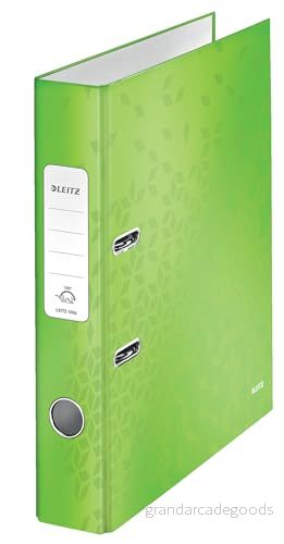 Leitz WOW Gaffelpärm, A4, 50 mm bred rygg, grön, 10060054 4002432123186