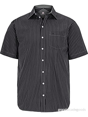 Jan Vanderstorm herrskjorta Perttu, svart, 6XL plus size 4056916377787