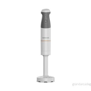 Kenwood TriBlade XL HBM40.306WH, Stavmixer med ett Avtagbart Skaft i Rostfritt Stål, 3 blad för Snabbare Mixning, Visp, Strimlare, Potatismosare, Mixerkopp, 850 W, Vit/Grå 5011423002248