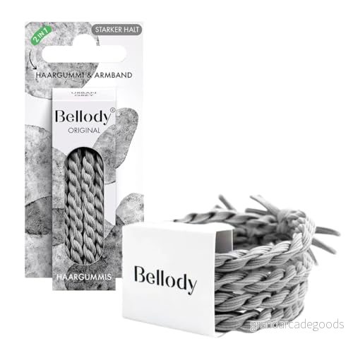 Bellody® Original hårbollar snygg flätad hårhårsnodd med starkt grepp (set om 4 urban grå) hårtillbehör för kvinnor i ljusgrå 4270001092380