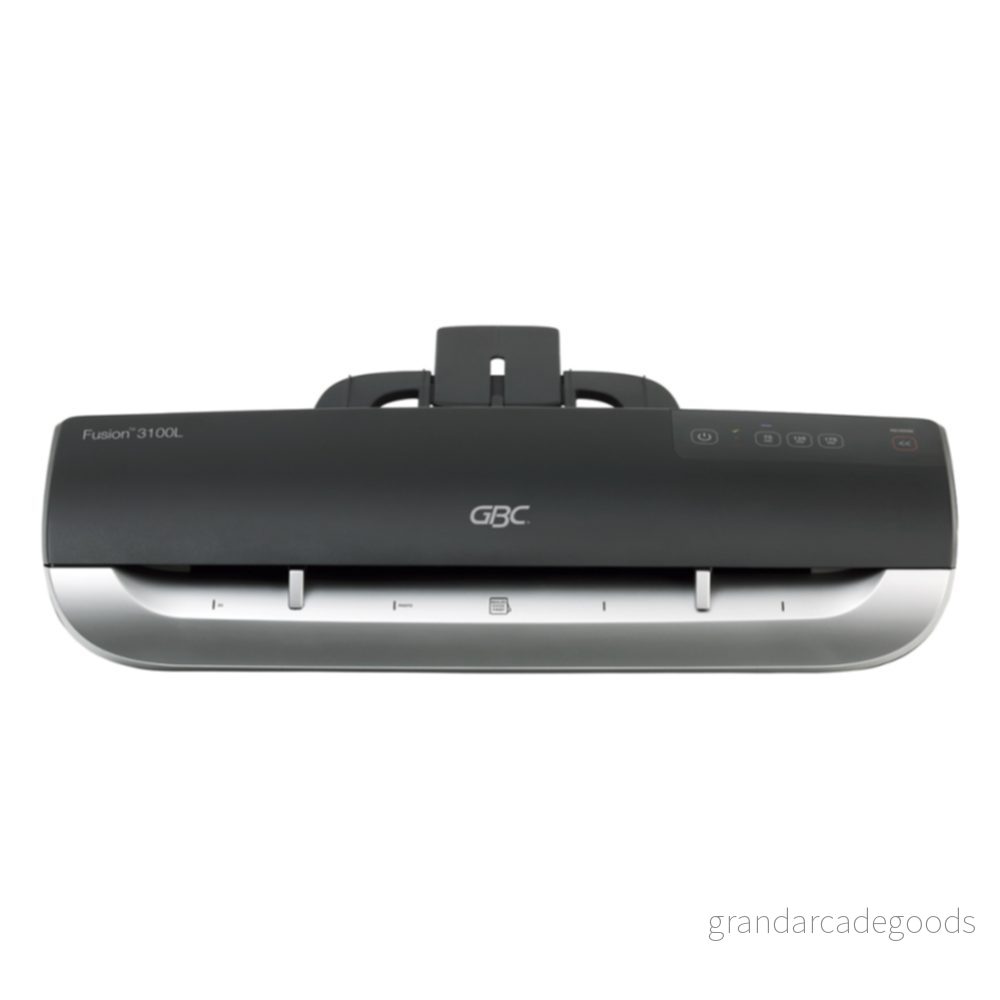 GBC A3 Fusion 3100L laminator, höghastighetslaminering, 1 min. Uppvärmningstid, varm och kall laminering, för kontor skola, 75 till 175 mic lamineringsfilmer, svart/silver, 4400750EU 5028252336437