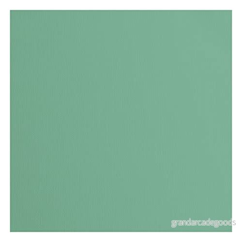 Vaessen Creative Florence cardstock papper, grön, 216 gram/m², kvadratisk, 30,5 x cm, 20 stycken, konsistens, för scrapbooking, korttillverkning, stansning och andra papperslådor 8716052200641