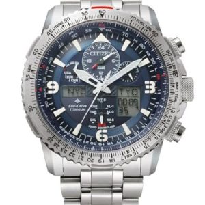 Citizen Män analog kvarts klocka med titanarmband JY8100 80L, Silverblå, Einheitsgröße, Armband 4974374291523 Citizen Män analog kvarts klocka med titanarmband JY8100 80L, Silverblå, Einheitsgröße, Armband 4974374291523
