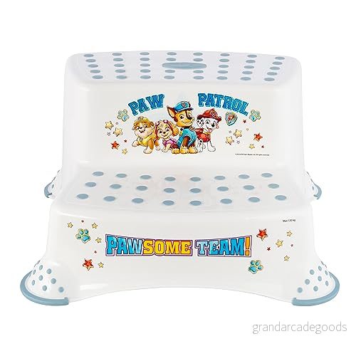 keeeper PAW Patrol ståpall med två trappsteg, För barn i åldern 3 14 år, Halksäker, Igor, Vit 4052396093117
