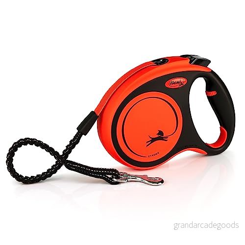 Flexi Leash Xtreme M - 5 m - Svart/Orange - Max 35 kg 4000498034309