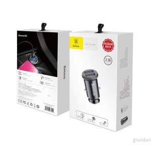 Baseus CCALL ML01 Chargeur voiture de téléphone mobile 2x USB noir 6953156276512
