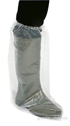 Kerbl engångsko, (högt utförande, 100 stycken, L x H 40 50 cm, färg vit transparent, med gummiband) 15375 4018653153758