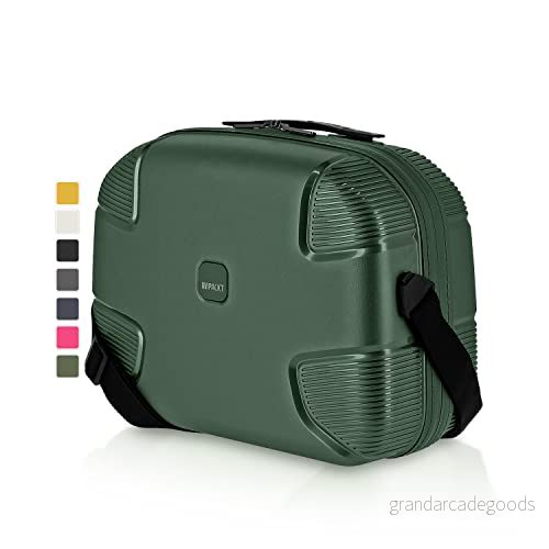 IMPACKT IP1 handbagage kosmetisk väska av återvunnet material med 6 års garanti; hållbart skönhetsfodral fästfunktion; 40 cm, 1,5 kg, 22 liter, Djupt havsgrönt, Handgepäck, avslappnad 4027002081949