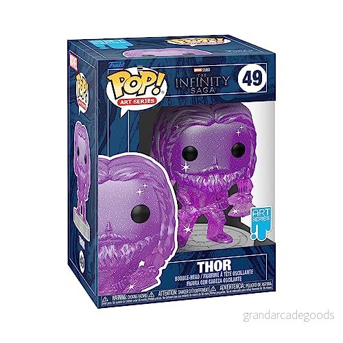 Funko Pop! Artist Series: Marvel Infinity Saga objekt Thor lila Avengers samlarobjekt vinylfigur inkluderar premium plastskyddsfodral presentidé officiella varor 889698576185