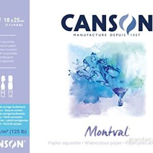 CANSON Montval block med 12 ark akvarellpapper molnkorn 18 x 25 cm 270 g/m² vit 3148958073237 CANSON Montval block med 12 ark akvarellpapper molnkorn 18 x 25 cm 270 g/m² vit 3148958073237