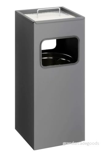 Durable 333158 Papperskorg/ askkopp KVADRAT, träkol 4005546989105