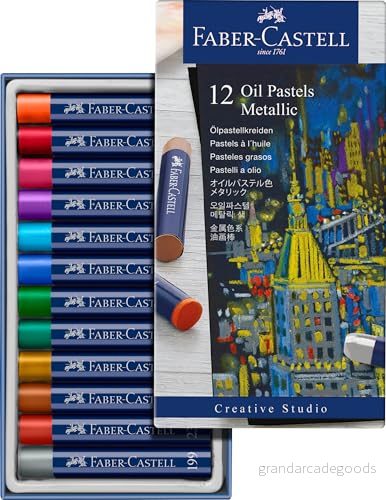 Faber Castell Creative Studio Färgkrita oljepastell blandade metalliska färger (paket om 12) 4005401270140