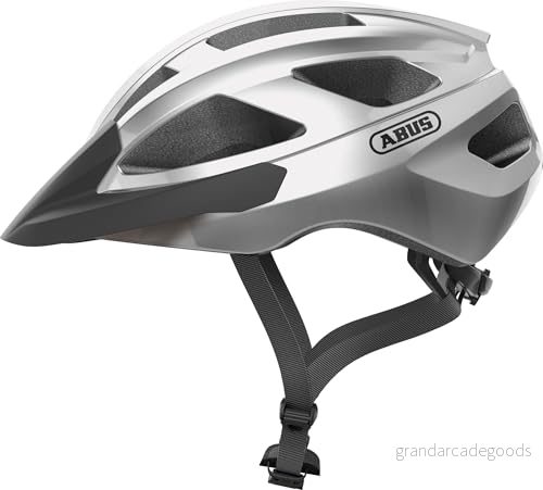 Abus unisex vuxna MACATOR cykelhjälm, glimt silver, M 4003318872198