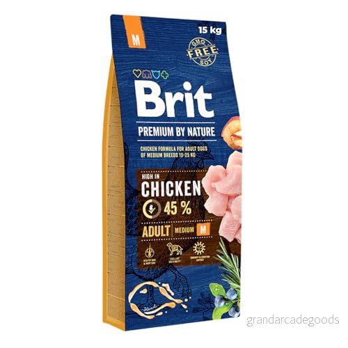 Brit Premium by Nature Adult M - Äpple Kyckling Majs - 15 kg 8595602526376