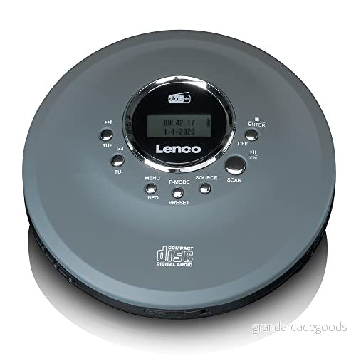 Lenco CD-400GY - Bärbar CD-spelare Discman med DAB+ radio - MP3-spelare - Grå 8711902066439