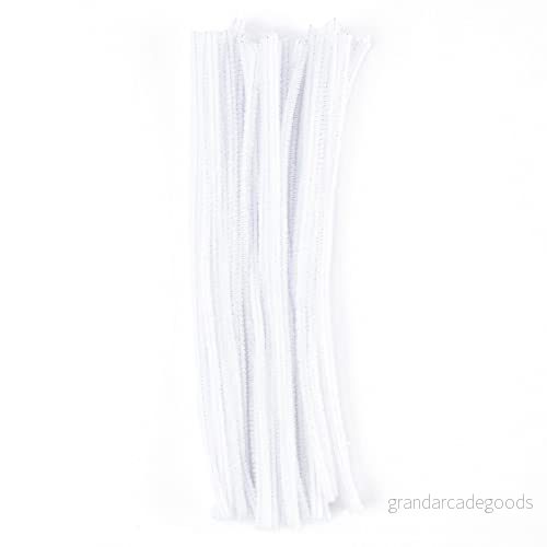 Vaessen Creative Chenille trådar, nylon, vit, 0,8 x 30 cm 8716052159468