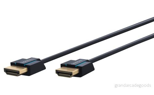 Clicktronic Super Slim High Speed 2.0 kabel med Ethernet ultratunn och tunn HDMI flexibel ARC 4K 60Hz/Full HD i 3D 60 Hz, 1 m 4040849707025