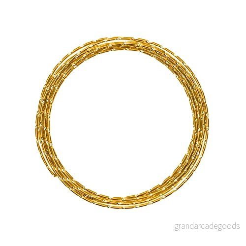 Vaessen Creative Aluminiumtråd Guld 2 mm x 5 Meter Flexibel Smyckestråd, Pysseltråd, Dekorativ Tråd, Blomtråd, Diamantsmycke 500 0,2 cm 8716052174249