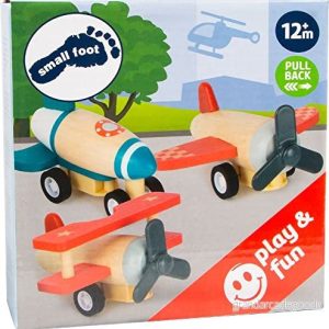 liten fot 11884 Pull Back plan och raketer set, med tre flygplan, tillverkad av robust trä, för åldrarna 12+ månaders leksaker 4020972118844 liten fot 11884 Pull Back plan och raketer set, med tre flygplan, tillverkad av robust trä, för åldrarna 12+ månaders leksaker 4020972118844