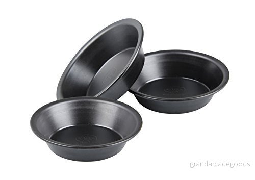 Dr. Oetker pizza och kakplåt 10 cm, 3 delar Set för bakning av saftiga kakor utsökt pizza, mångsidig, speciell non stick beläggning, (färg: svart), kvantitet: uppsättning 4044935015100