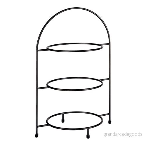 APS serveringsställ "Industrial", etagere, metallställ för 3 tallrikar max. Ø 27 cm, innerring 18 storlek 19,5 x 29 höjd 43 halkskyddade fötter (tallrikar ingår inte) 4004133332096