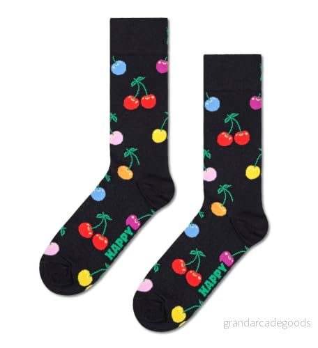 Happy Socks Cherry Sock Unisex Strumpor - Storlek 41-46 - Svart multi 7333102533064