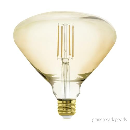 EGLO LED E27 dimbar Amber Vintage glödlampa MID SIZE Ø 15 cm LED-lampa för retrobelysning 4 watt (motsvarar 35 watt) 380 lm varmvit 2200K ljuskälla Edison BR150 9002759118372