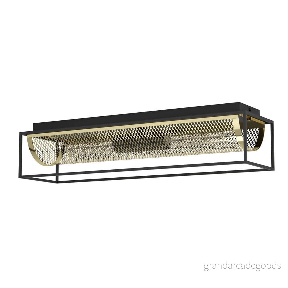 EGLO Nohales Taklampa - Längd 64 cm - Svart/Mässing - 2 lampor 9002759437879