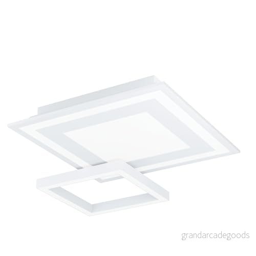 Eglo connect LED taklampa Savatarila C, 2 ljuskällor av stål och plast i vitt, färgtemperaturförändring (varm, neutral, kall), RGB, dimbar, L x B 45 cm 9002759993115