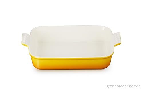 Le Creuset Grund rektangulär stengods, tallrik, 32 cm, 4 liter, Nectar, 71102326720001 843251166091