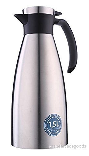 EMSA Soft Grip Vakuumkanna, Silver, Svart, 1.5 l 4009049377858