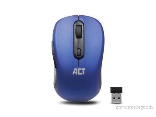ACT mus trådlös blå 1600 DPI 2,4 GHz USB mini dongel högerhänt lätt AC5140 8716065490749